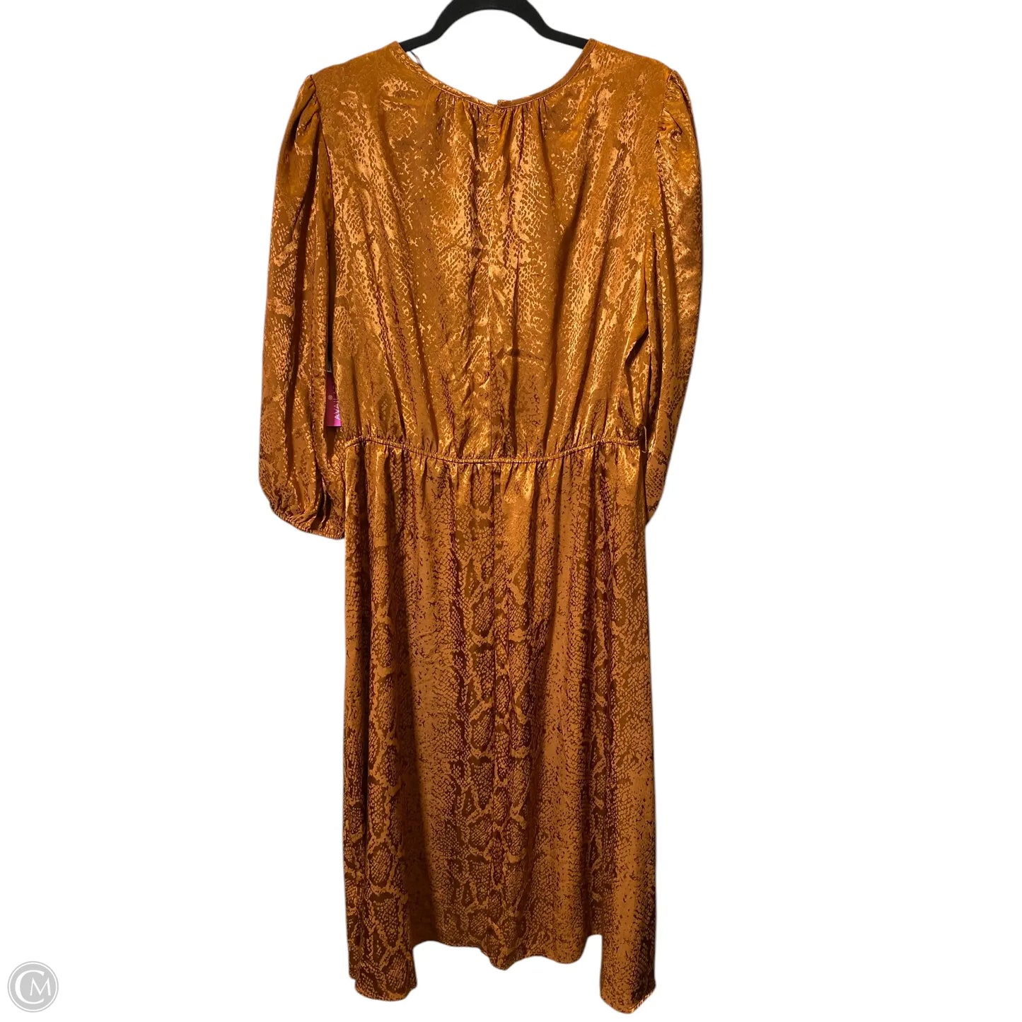 Dress Casual Midi By Sandra Darren In Bronze, Size: Xl