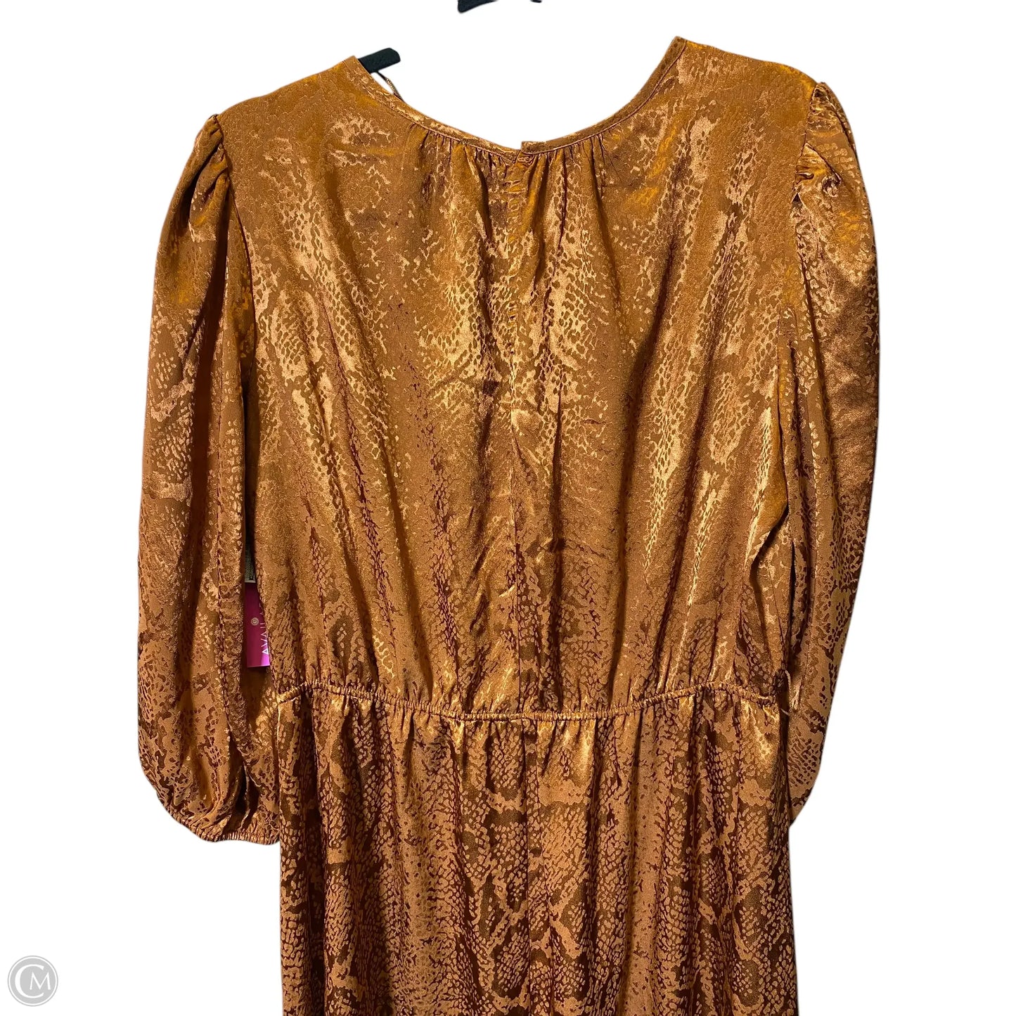 Dress Casual Midi By Sandra Darren In Bronze, Size: Xl