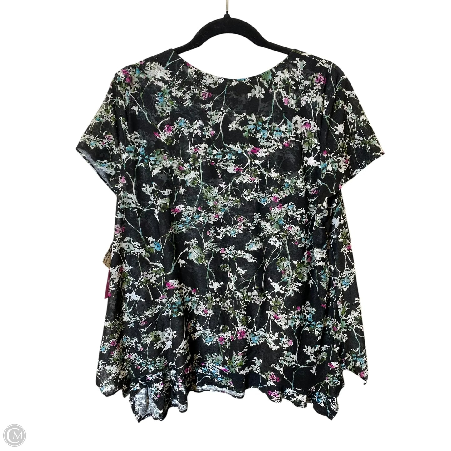 Top Short Sleeve By Simply Vera In Multi-colored, Size: Xl