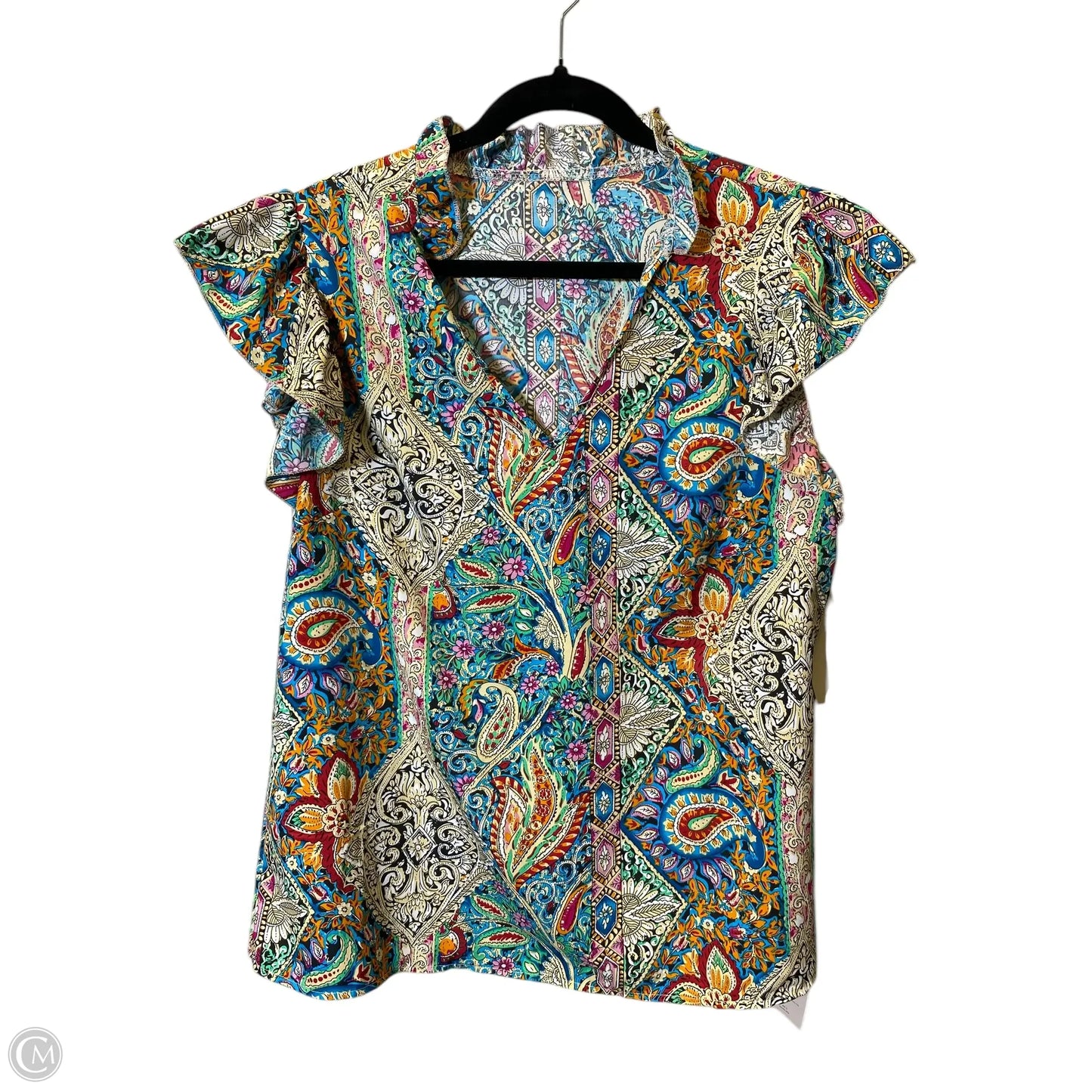 Top Short Sleeve By Cmc In Multi-colored, Size: Xl