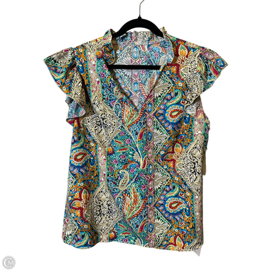 Top Short Sleeve By Cmc In Multi-colored, Size: Xl