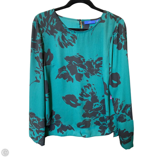 Top Long Sleeve By Apt 9 In Black & Green, Size: M