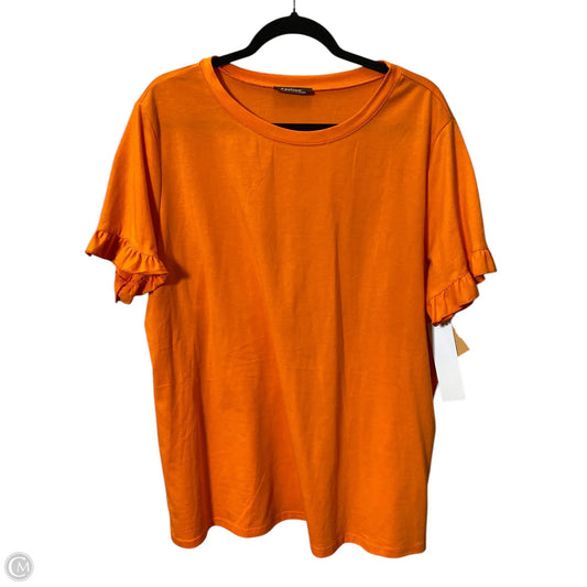 Top Short Sleeve Basic By Cmc In Orange, Size: Xxl