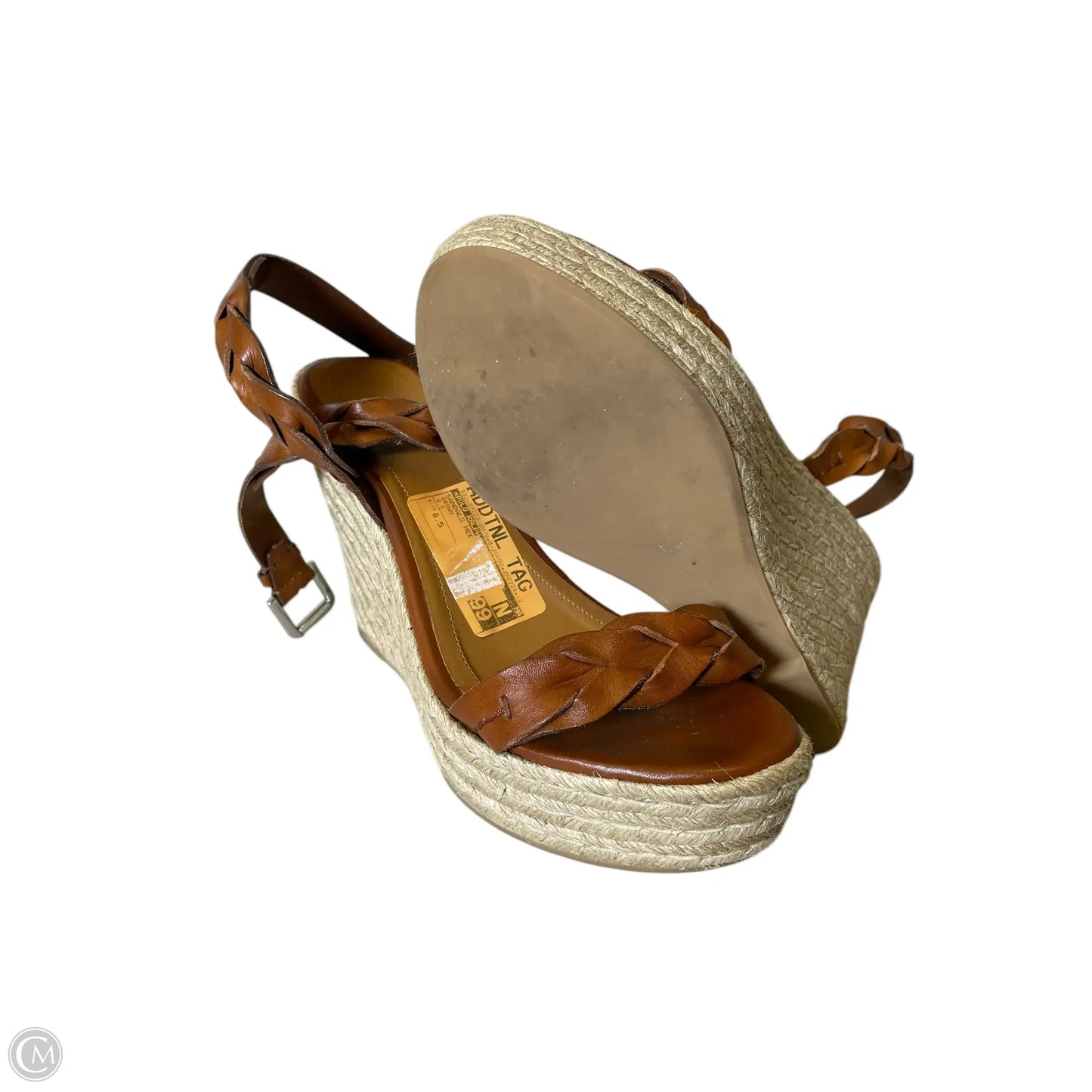 Sandals Heels Wedge By Polo Ralph Lauren In Brown, Size: 8.5