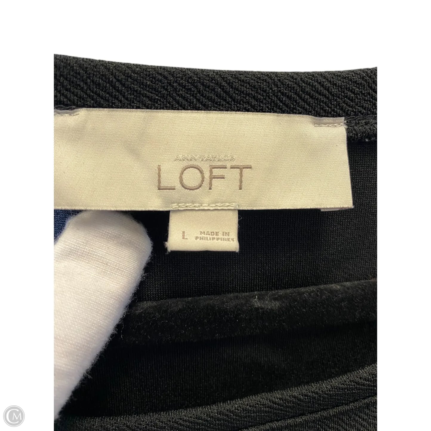 Top Sleeveless By Loft In Black, Size: L