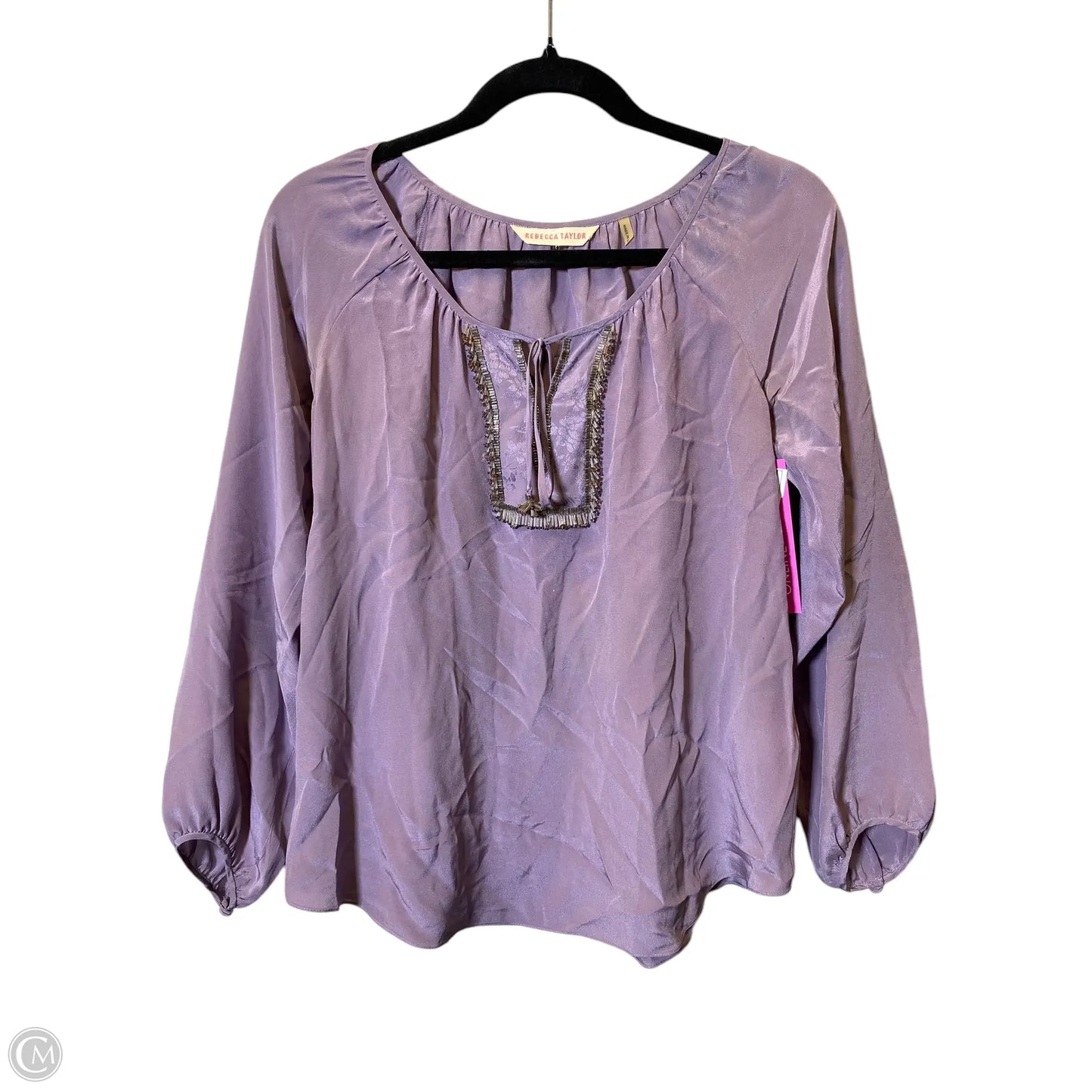 Top Long Sleeve By Rebecca Taylor In Purple, Size: S