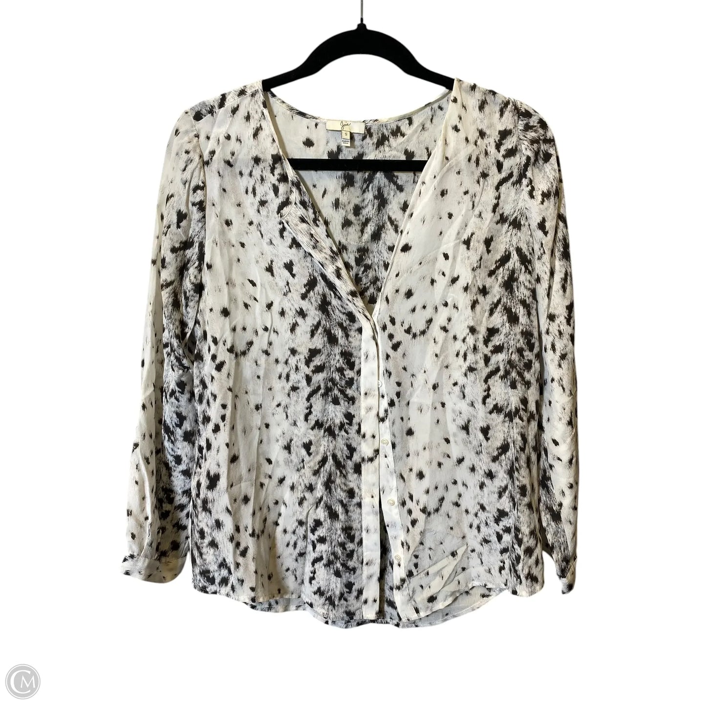 Blouse Long Sleeve By Joie In Animal Print, Size: S