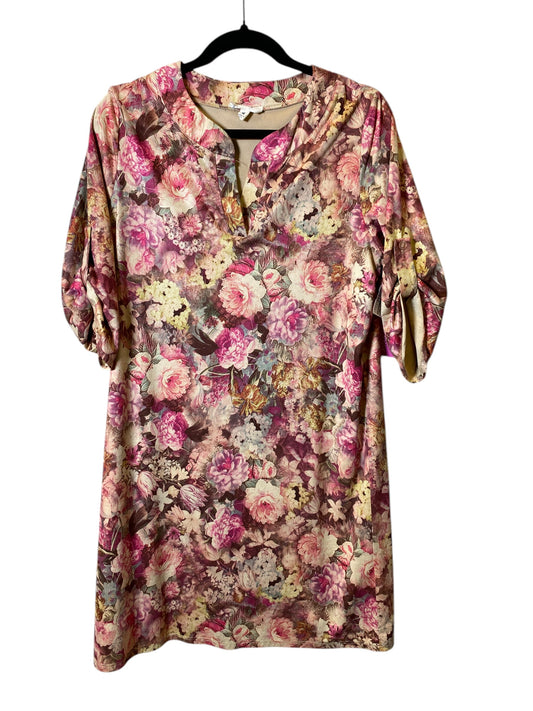 Dress Casual Midi By Freeway In Floral Print, Size: M