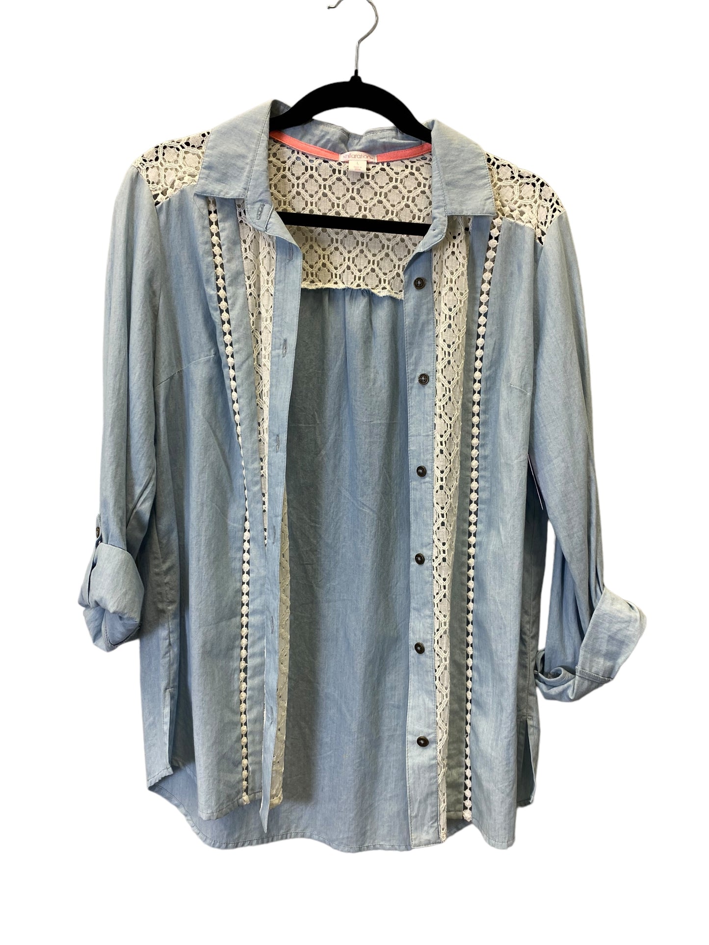 Blue Blouse Long Sleeve Xhilaration, Size L