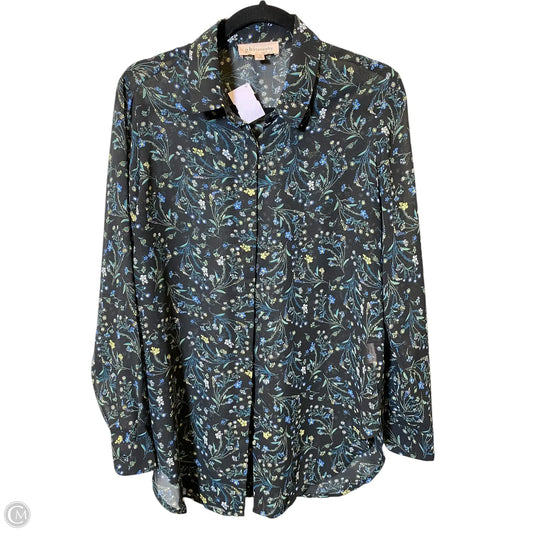 Blouse 3/4 Sleeve By Philosophy In Floral Print, Size: M