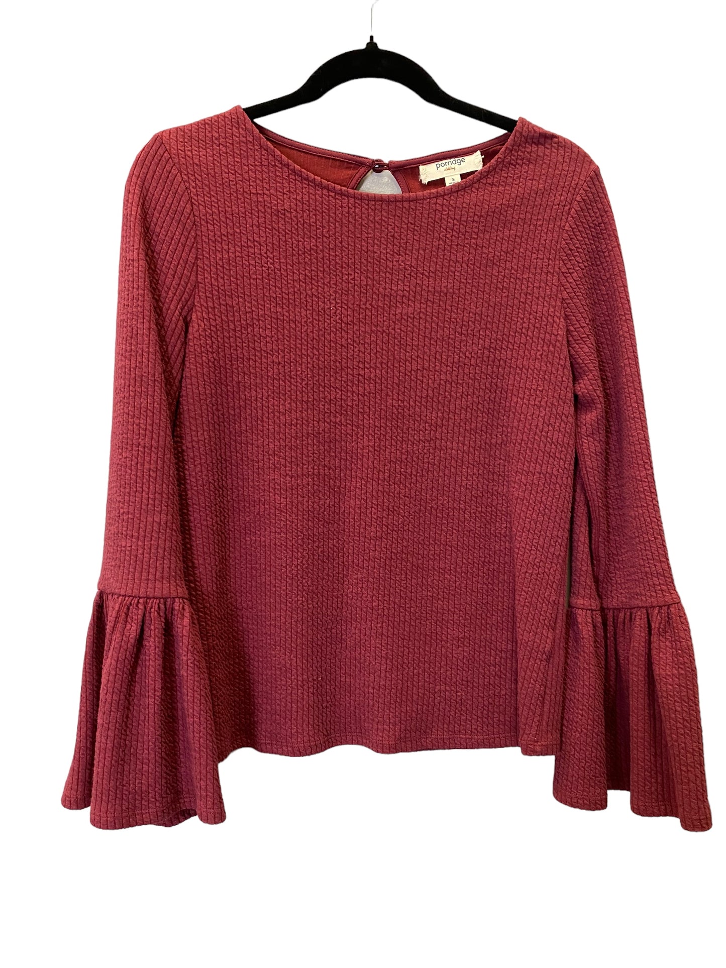 Red Top Long Sleeve Porridge, Size S