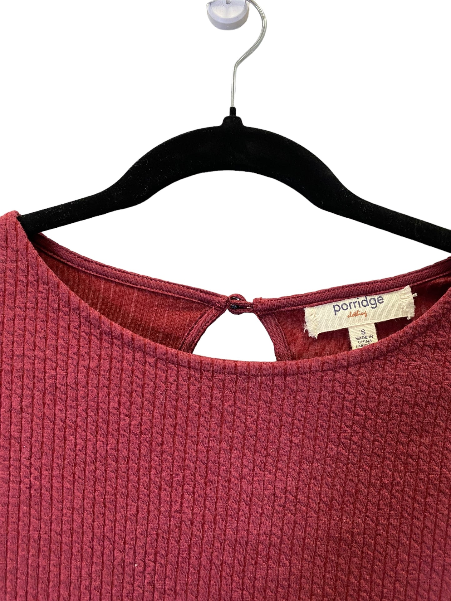 Red Top Long Sleeve Porridge, Size S