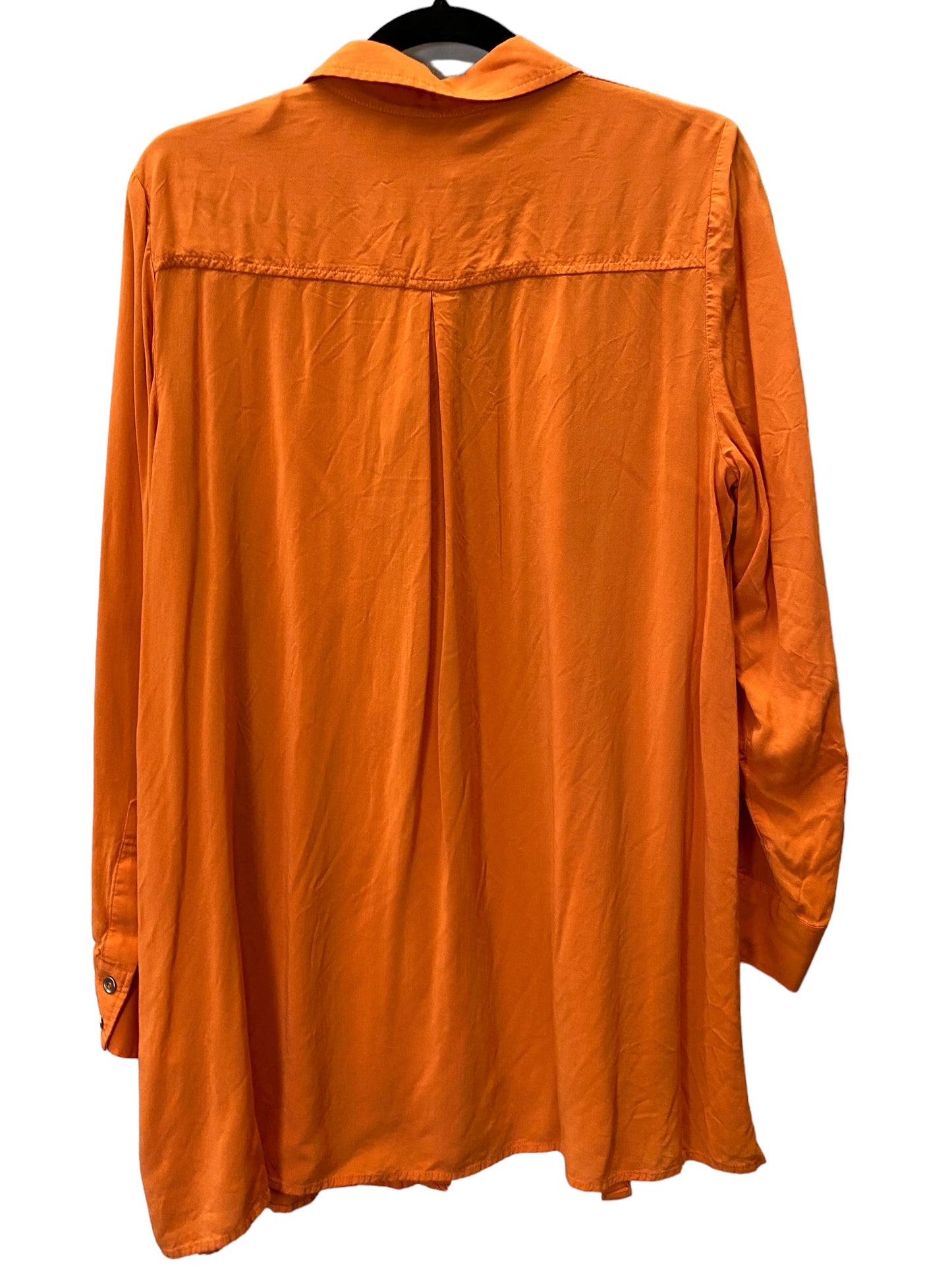 Orange Blouse Long Sleeve Chicos, Size 1x