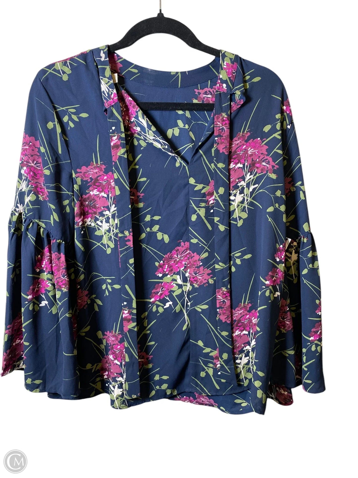 Top Long Sleeve By Loft In Floral Print, Size: M