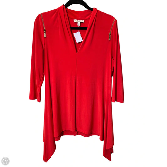 Blouse 3/4 Sleeve By Chaus In Orange, Size: M