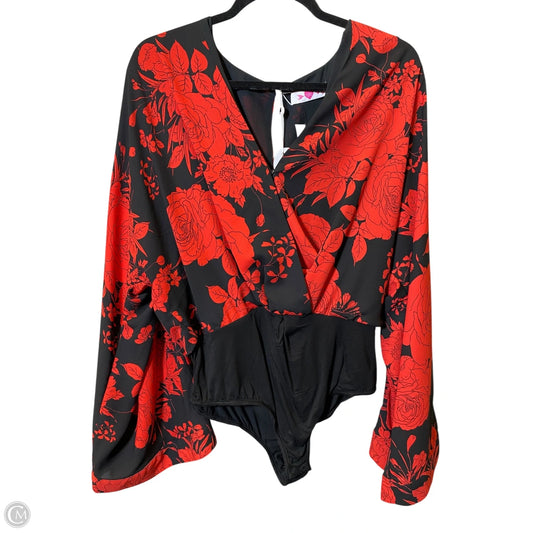 Bodysuit By Buddy Love In Black & Red, Size: L