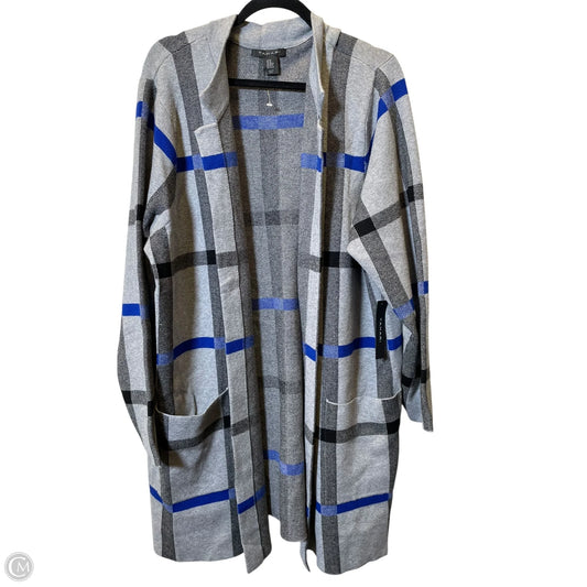 Cardigan By Tahari By Arthur Levine In Blue & Grey, Size: 3x