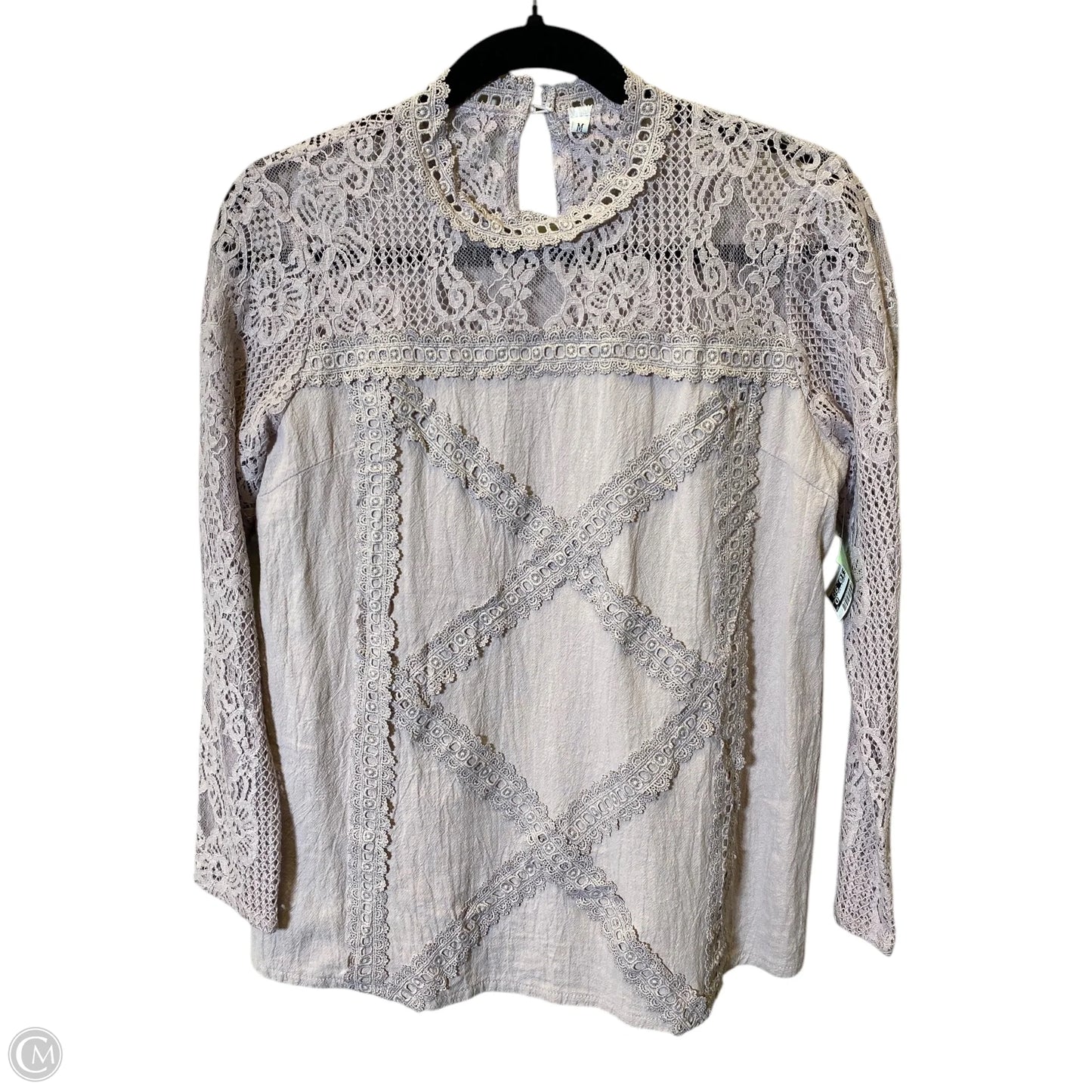Top Long Sleeve By Cmc In Purple, Size: M