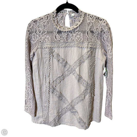 Top Long Sleeve By Cmc In Purple, Size: M