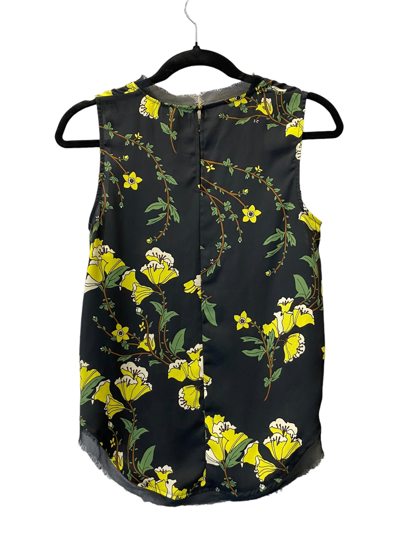 Black & Yellow Top Sleeveless Who What Wear, Size Xs