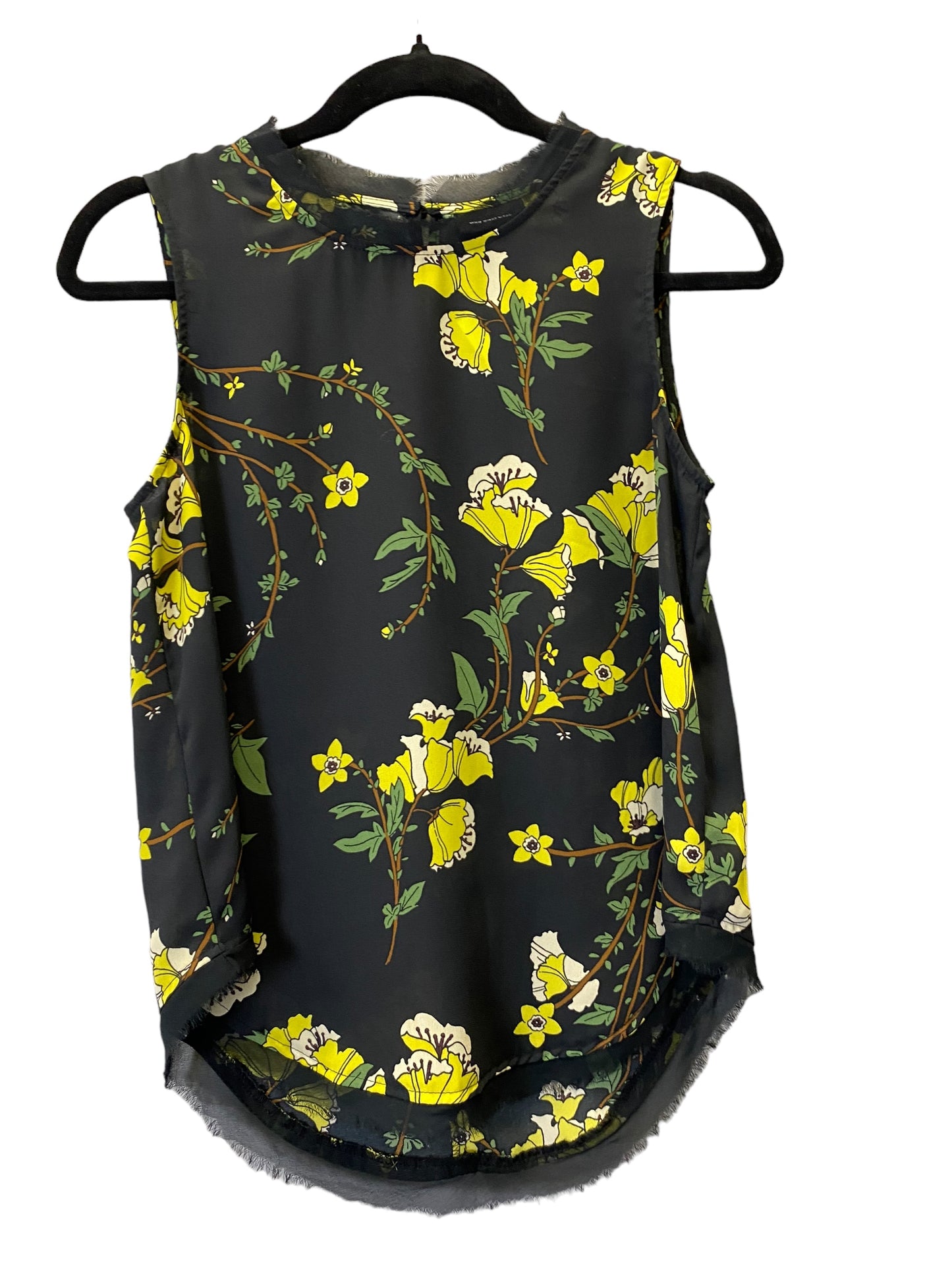 Black & Yellow Top Sleeveless Who What Wear, Size Xs