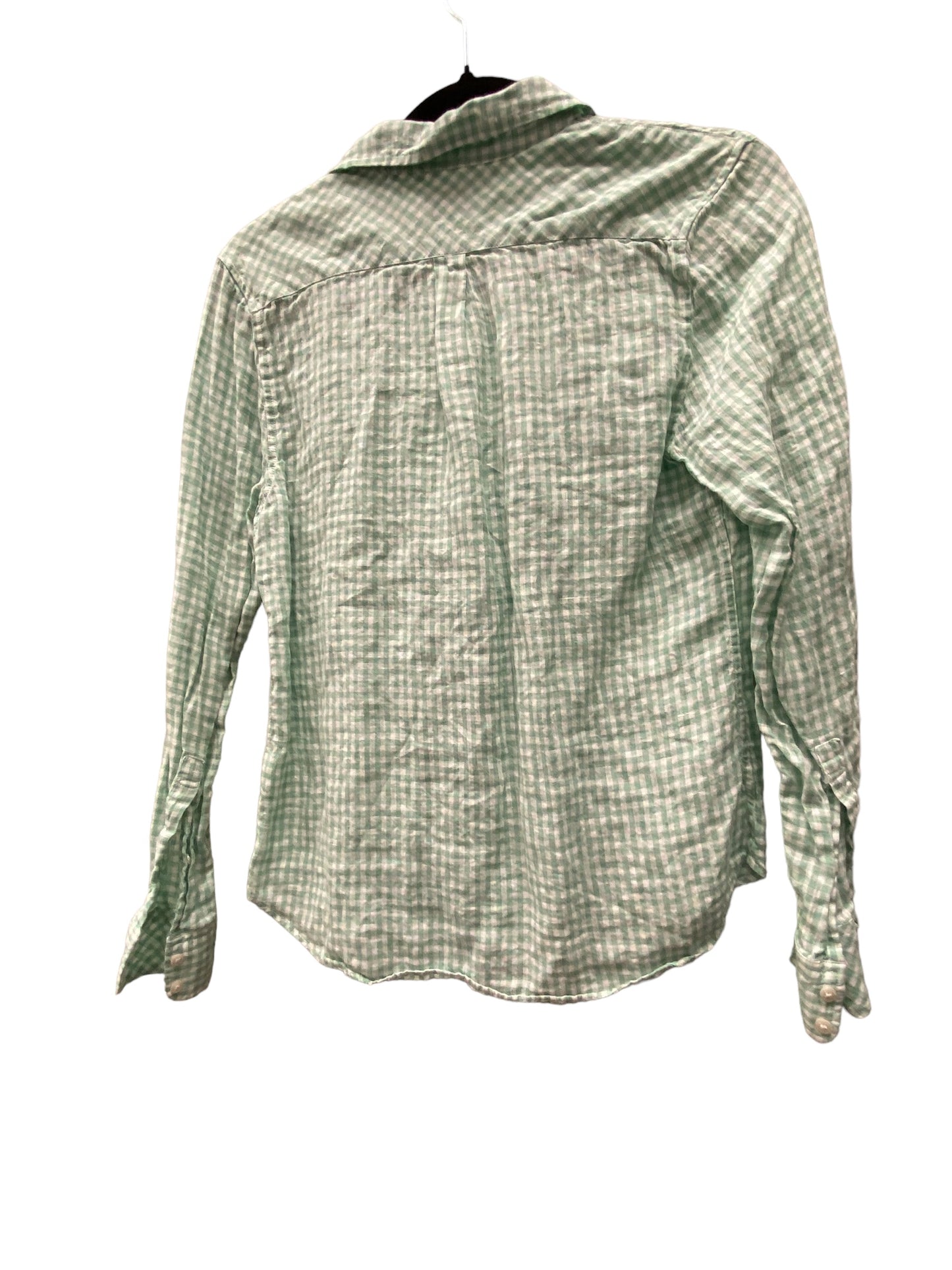 Top Long Sleeve By Clothes Mentor In Green & White, Size: Xs