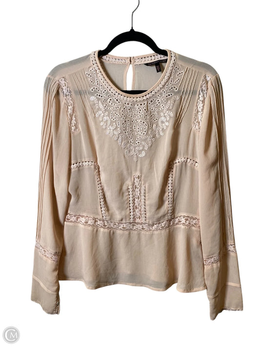 Top Short Sleeve By Victorias Secret In Beige, Size: M