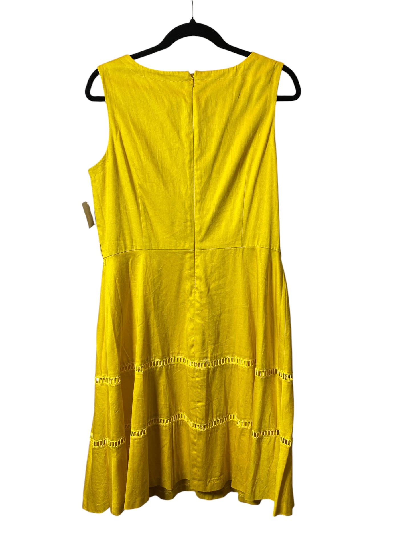 Dress Casual Midi By Nine West In Yellow, Size: M