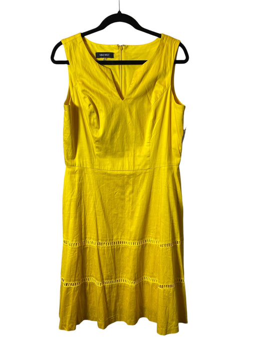 Dress Casual Midi By Nine West In Yellow, Size: M