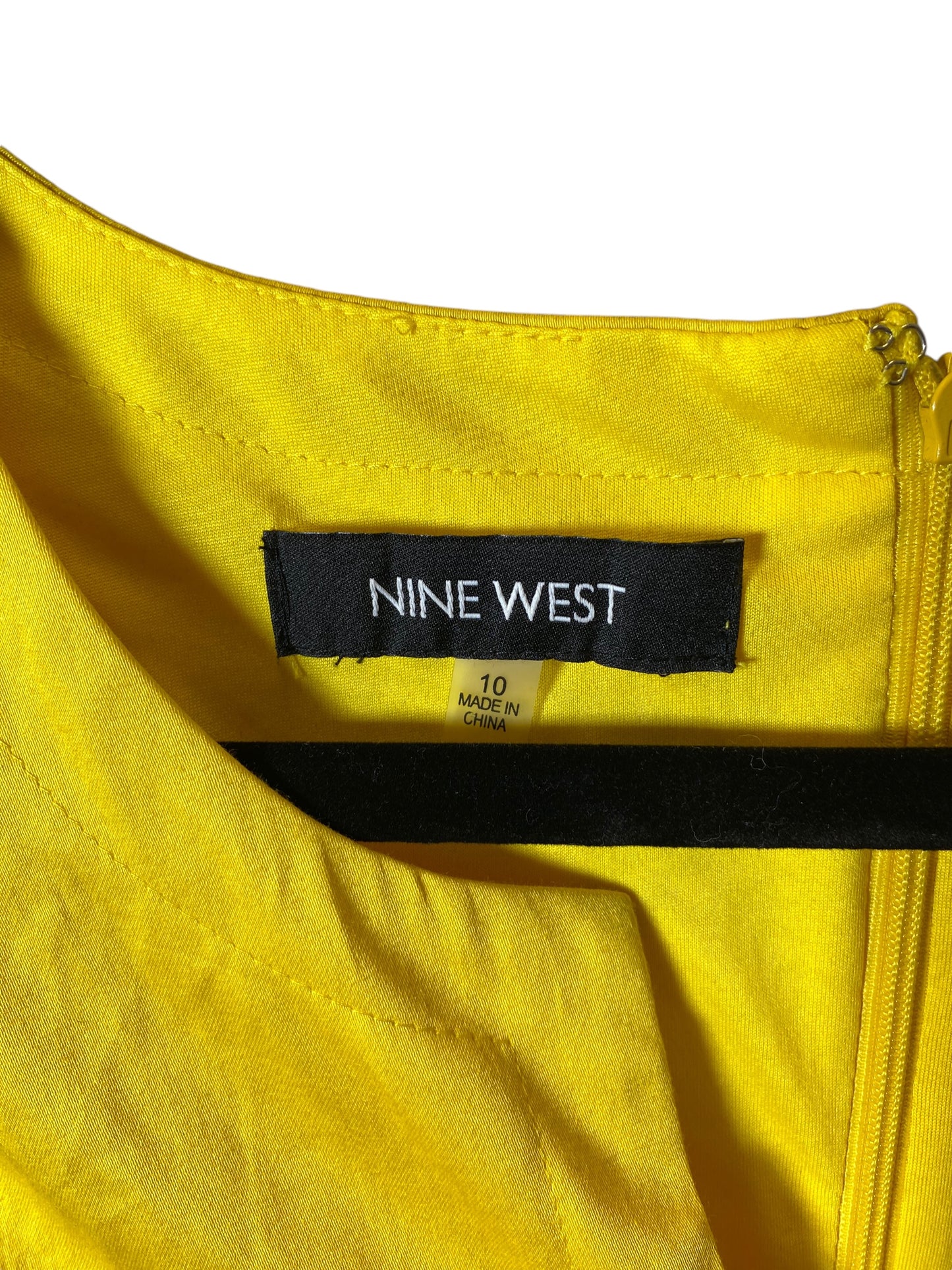 Dress Casual Midi By Nine West In Yellow, Size: M