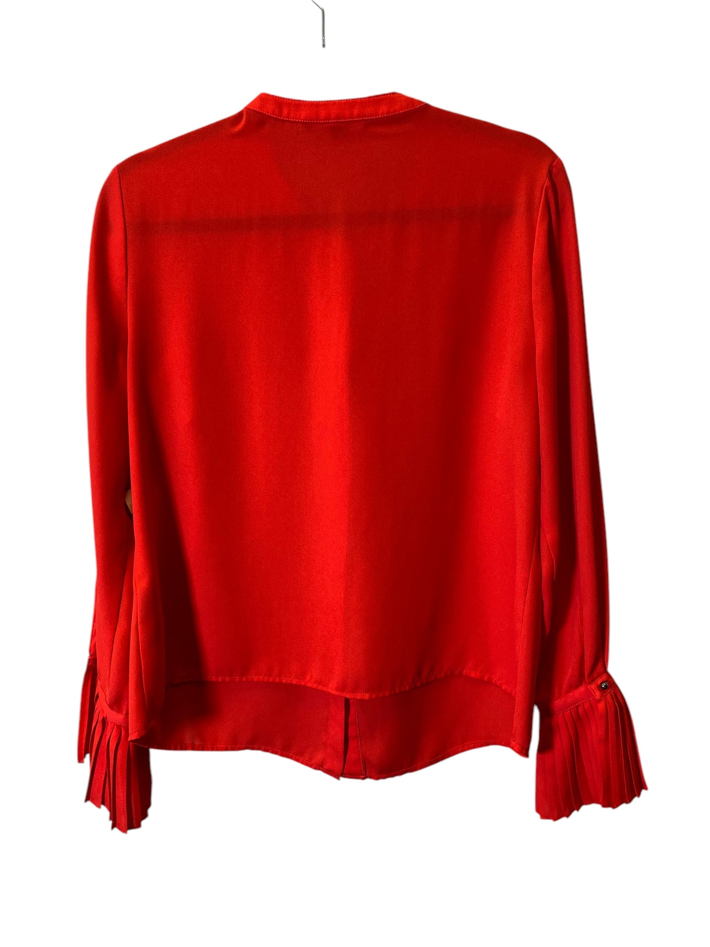 Blouse Long Sleeve By Clothes Mentor In Red, Size: M