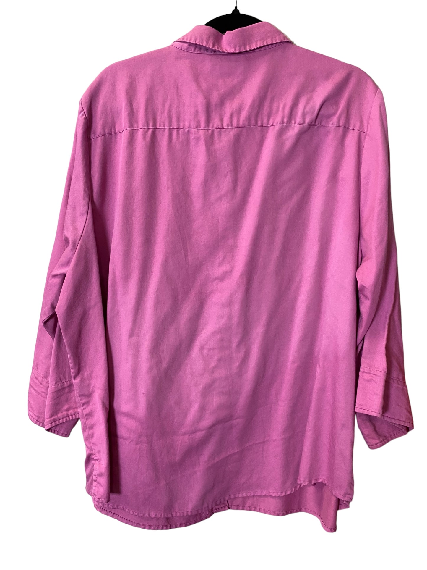 Blouse Long Sleeve By Clothes Mentor In Pink, Size: 3x