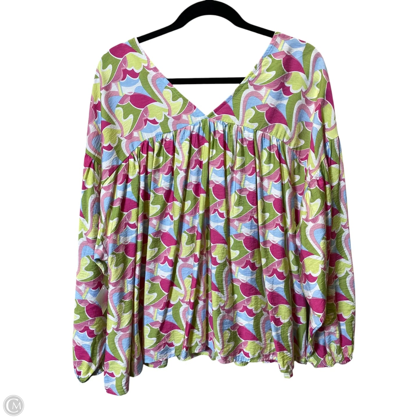 Top 3/4 Sleeve By Clothes Mentor In Multi-colored, Size: L