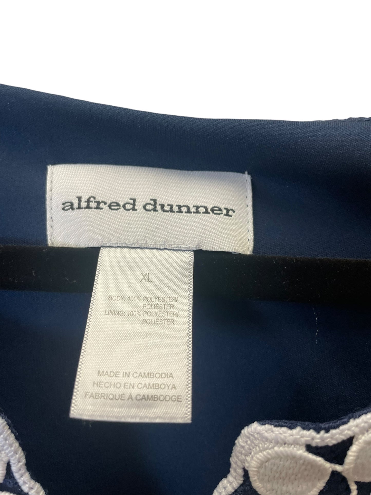 Blue Top 3/4 Sleeve Alfred Dunner, Size Xl