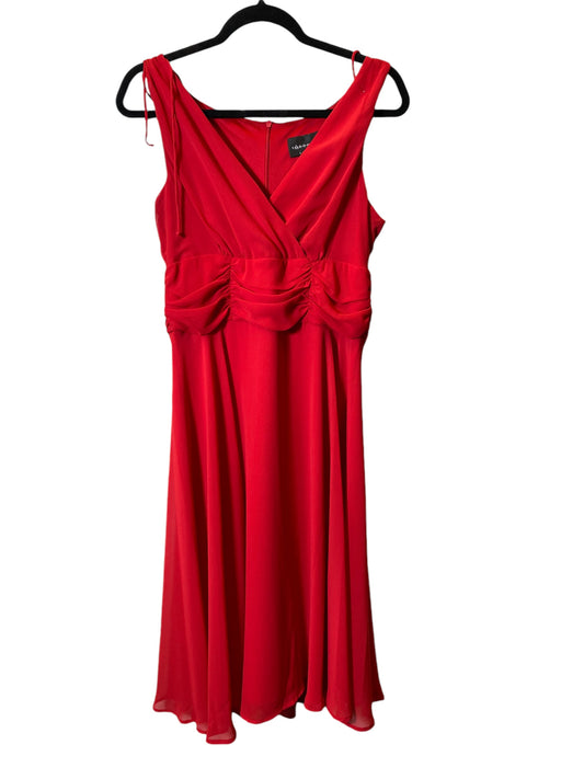 Dress Party Midi By Connected Apparel In Red, Size: L