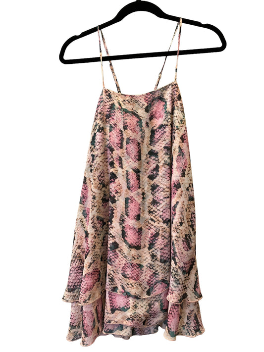 Snakeskin Print Blouse Sleeveless Mumu, Size S