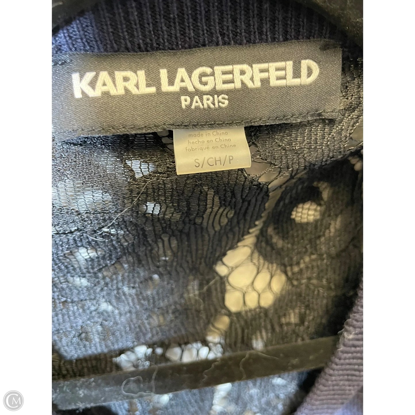 Cardigan By Karl Lagerfeld In Blue, Size: S