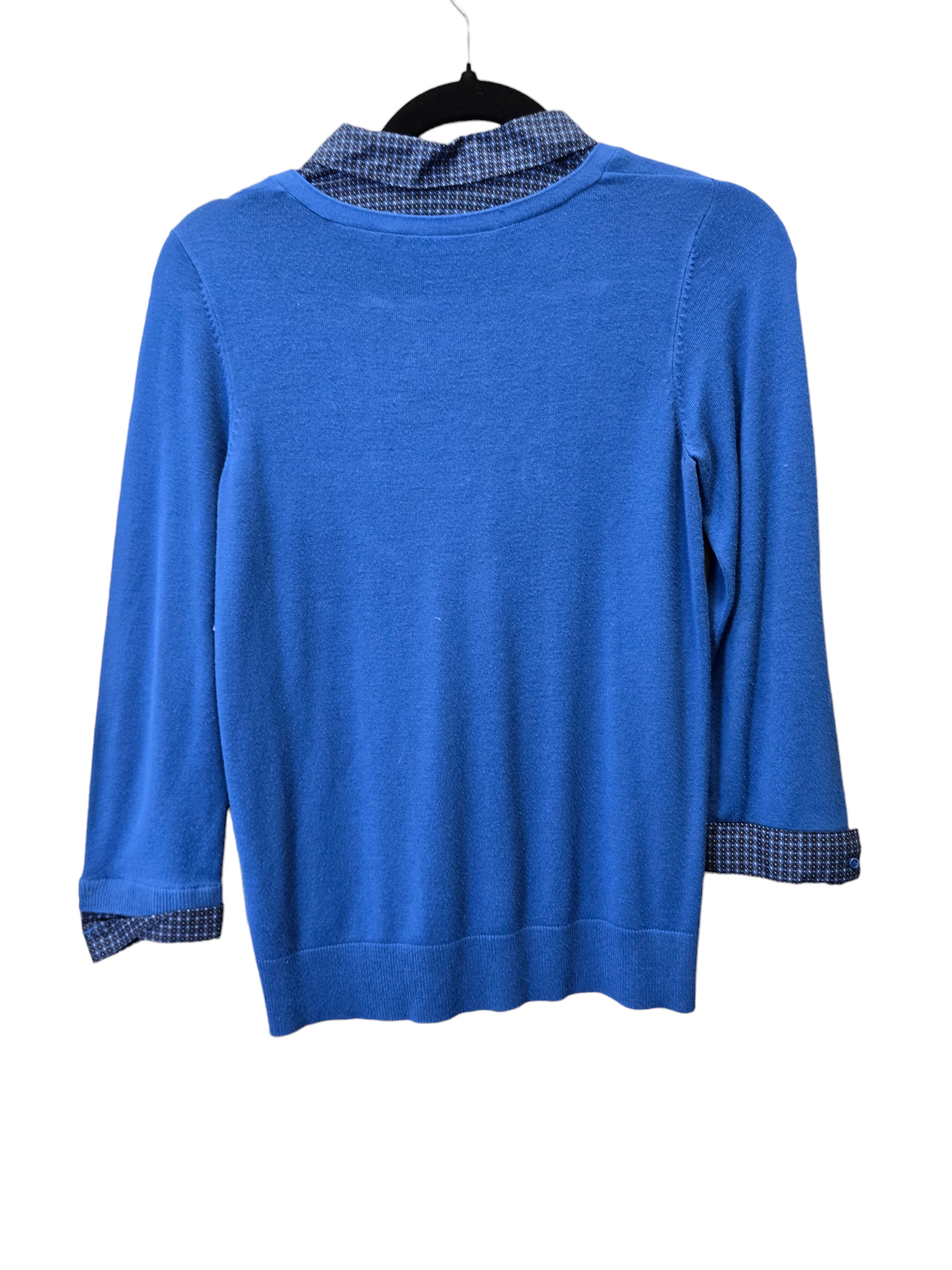 Blue Top Long Sleeve Clothes Mentor, Size S