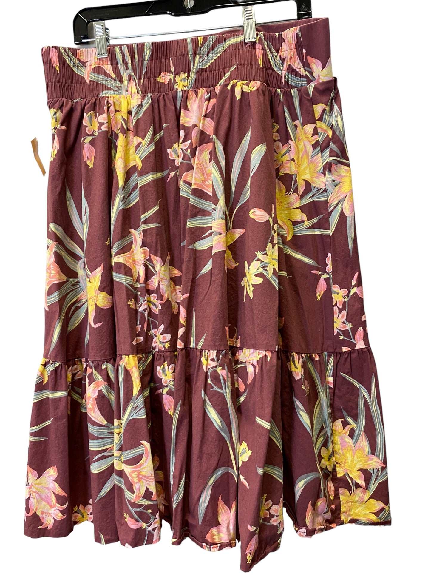 Skirt Midi By Torrid In Floral Print, Size: 1