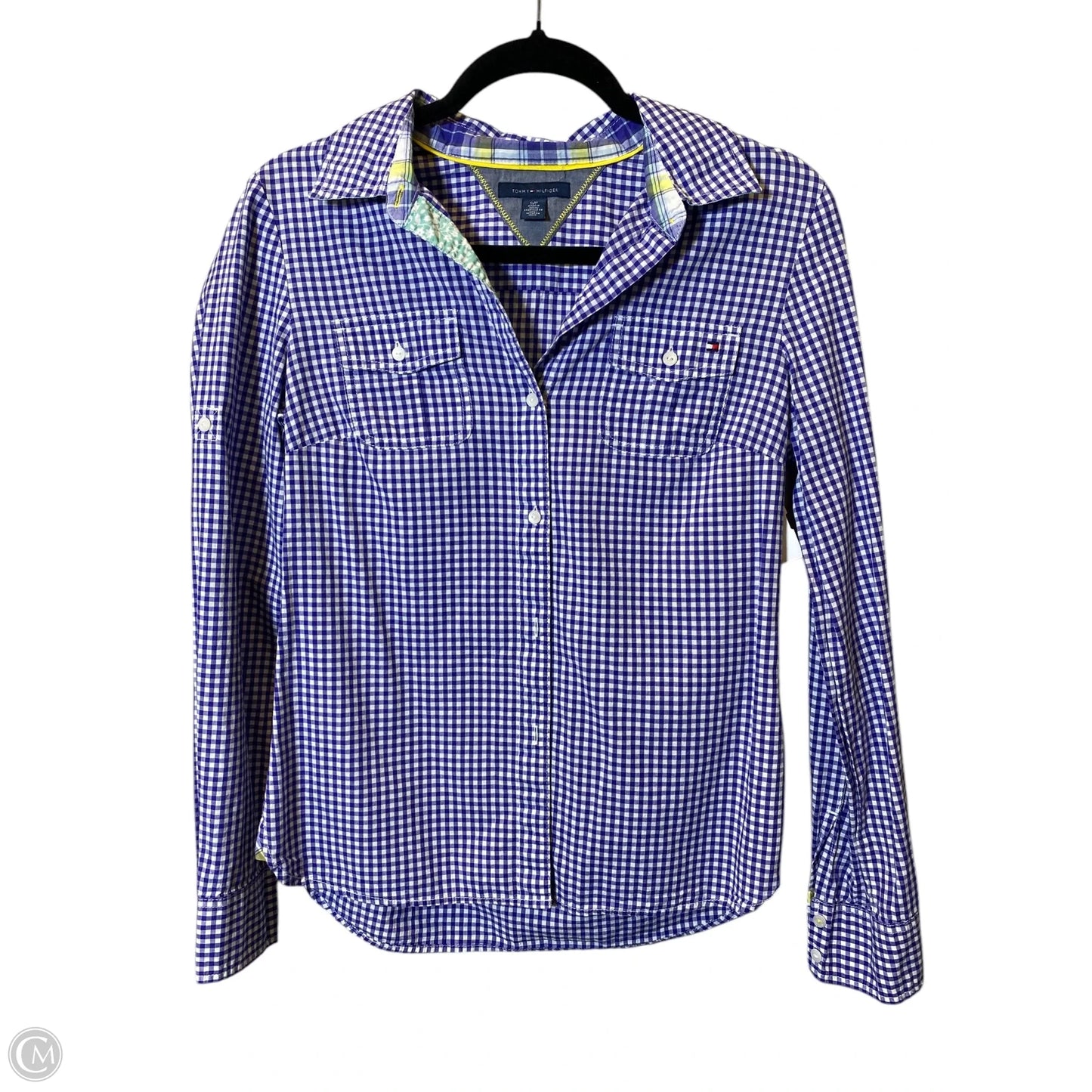 Blouse Long Sleeve By Tommy Hilfiger In Blue, Size: S