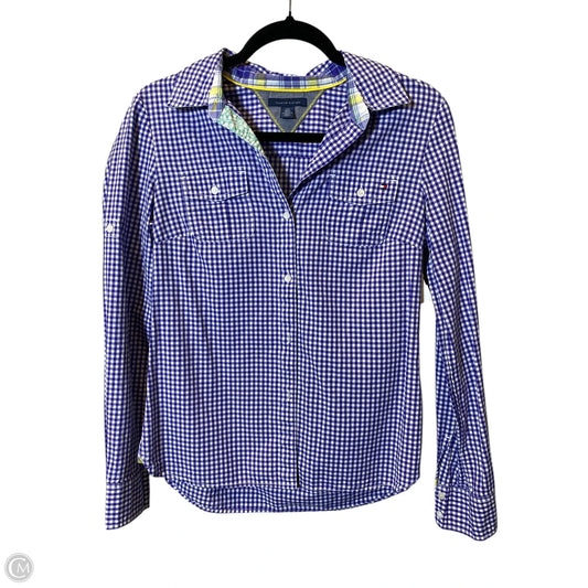 Blouse Long Sleeve By Tommy Hilfiger In Blue, Size: S