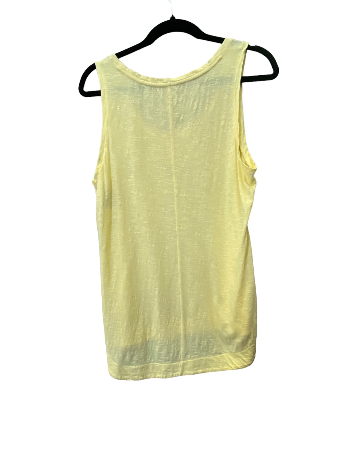 Top Sleeveless Basic By Loft In Yellow, Size: M