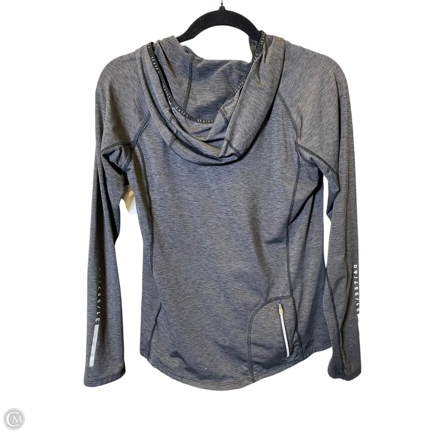 Athletic Sweatshirt Hoodie By H&m In Grey, Size: M