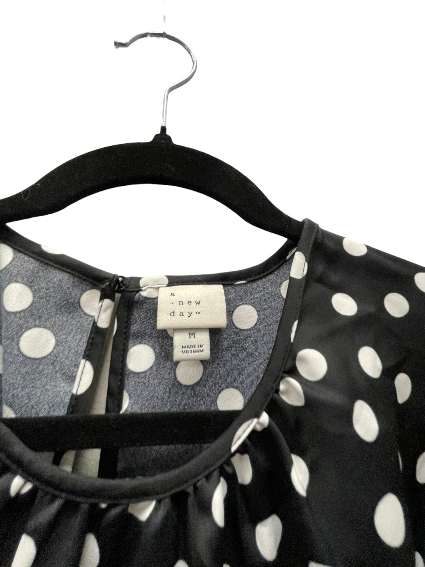 Dress Casual Short By A New Day In Polkadot Pattern, Size: M