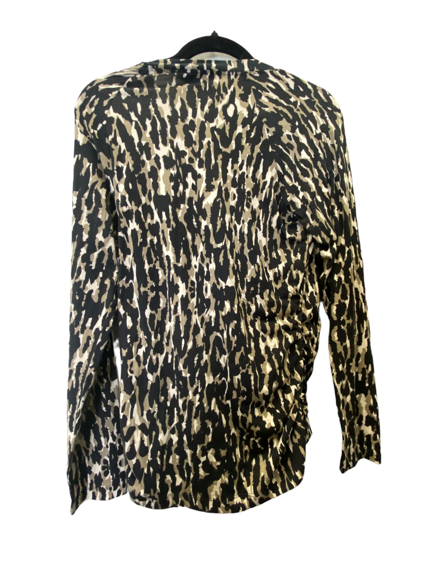 Top Long Sleeve By Cabi In Animal Print, Size: L