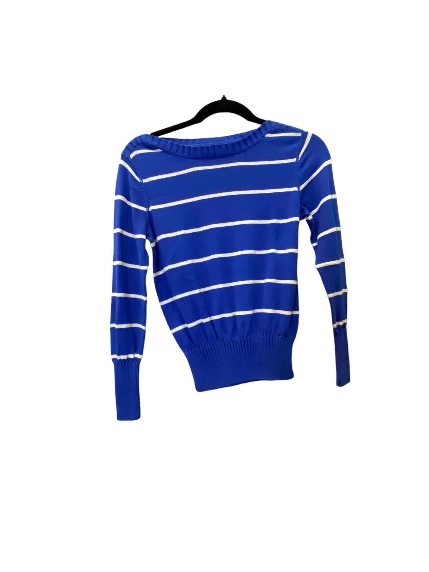 Top Long Sleeve By Sonoma In Blue & Silver, Size: S