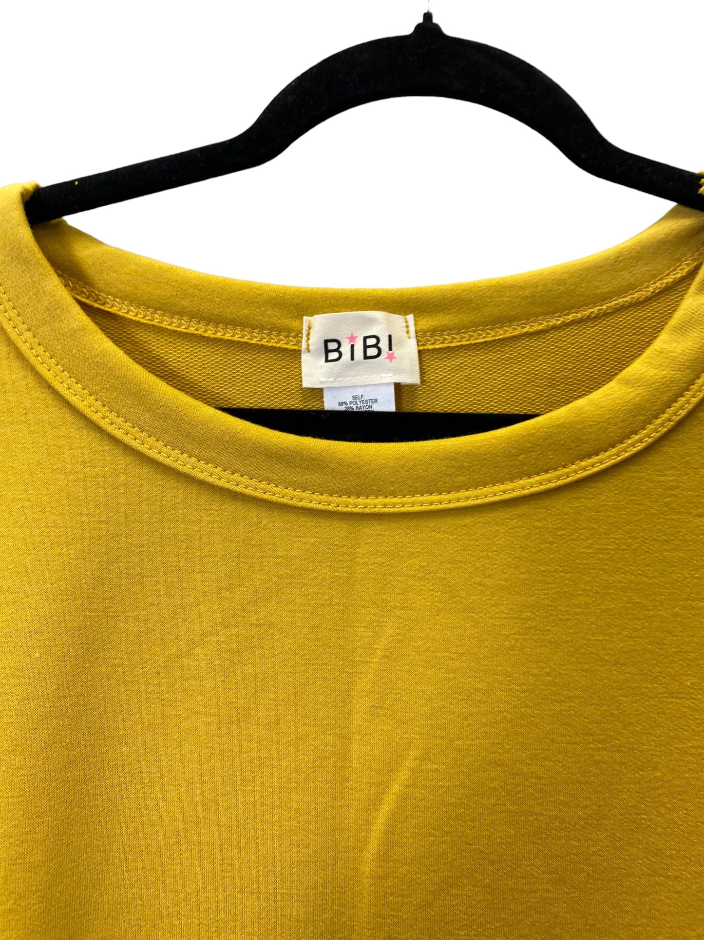 Top Long Sleeve By Bibi In Yellow, Size: M