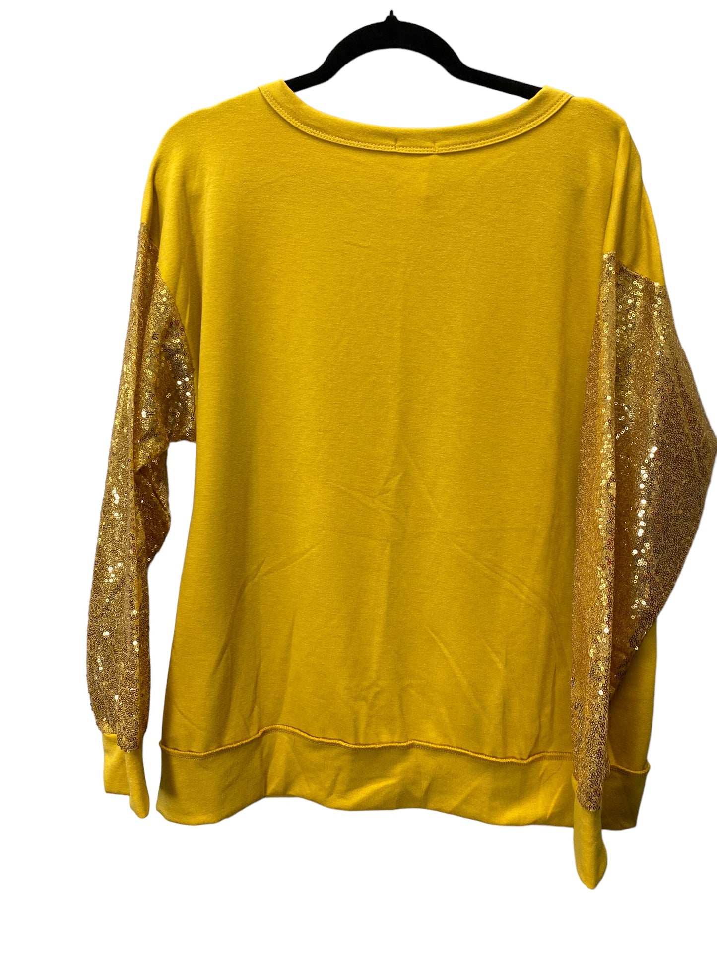 Top Long Sleeve By Bibi In Yellow, Size: M