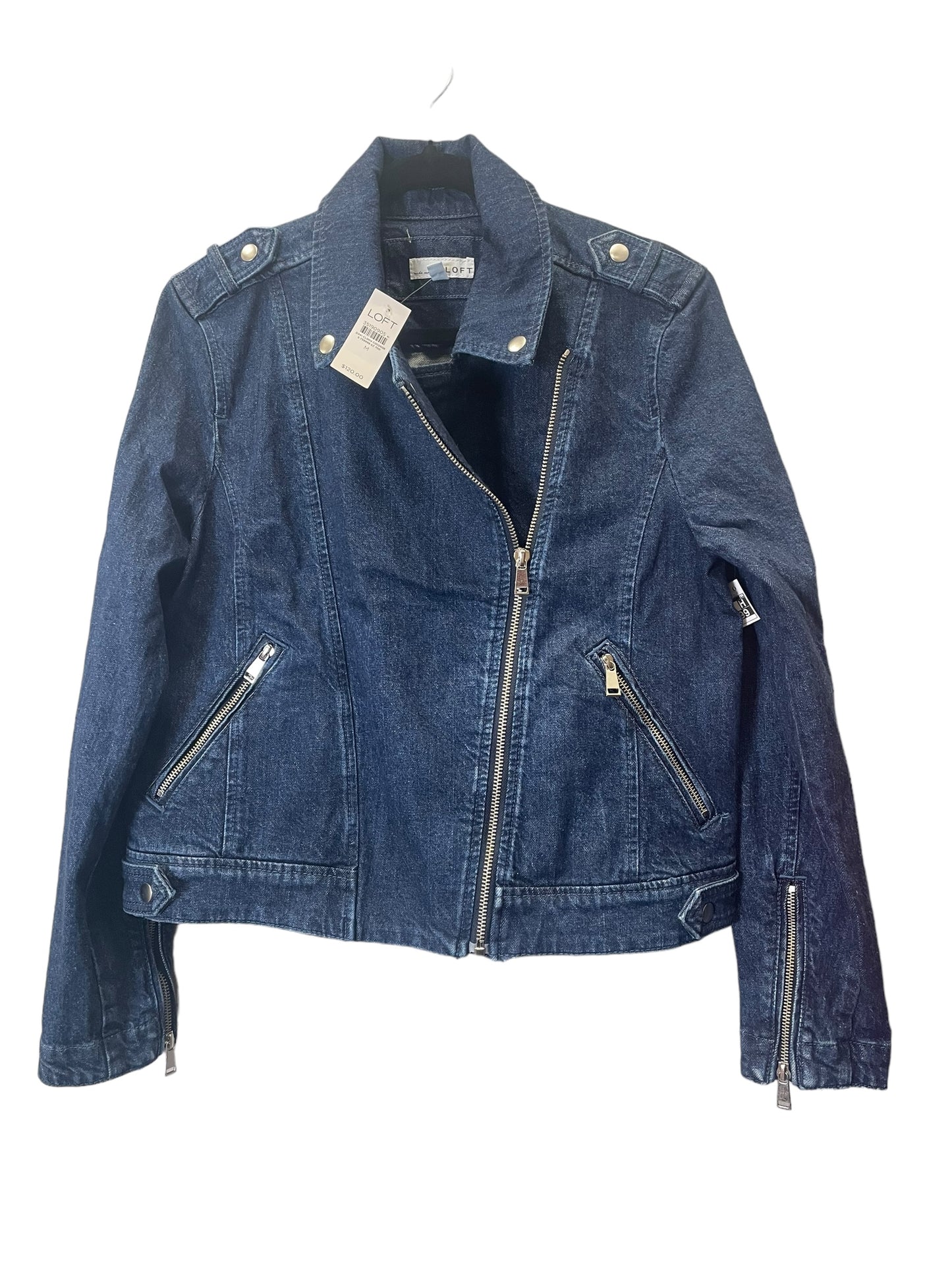 Jacket Denim By Loft In Blue Denim, Size: M