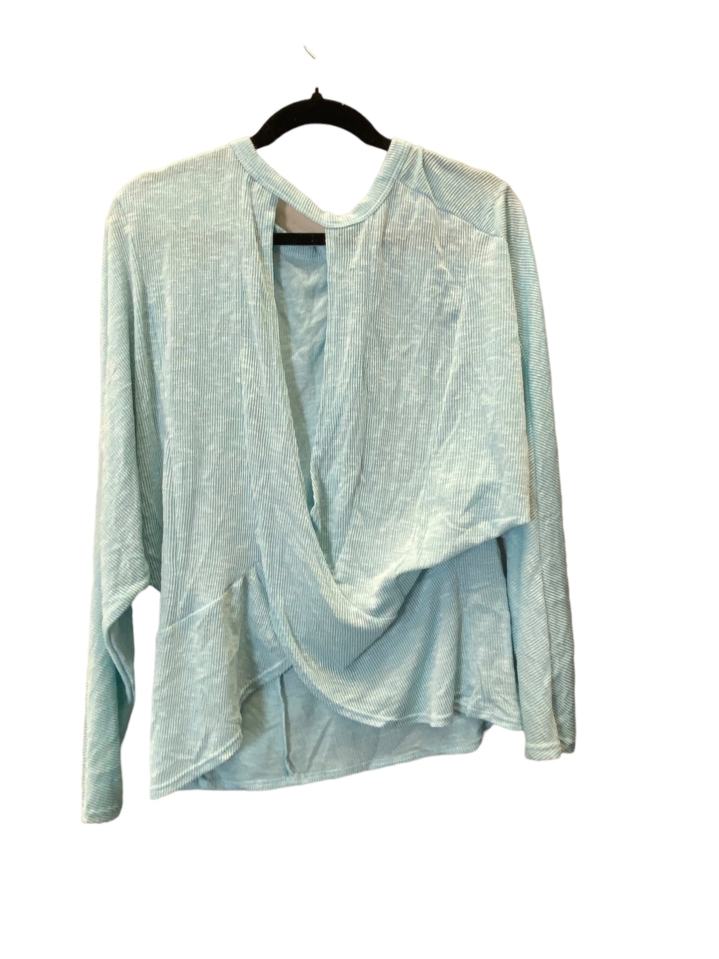 Top Long Sleeve By White Birch In Blue, Size: M